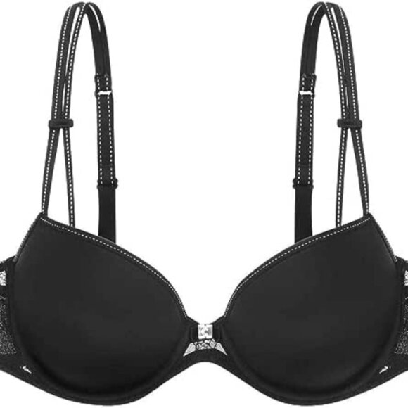 Chantelle Orsay T-Shirt Memory Foam Bra 1926 Size 32C New with tags Black - Picture 1 of 7